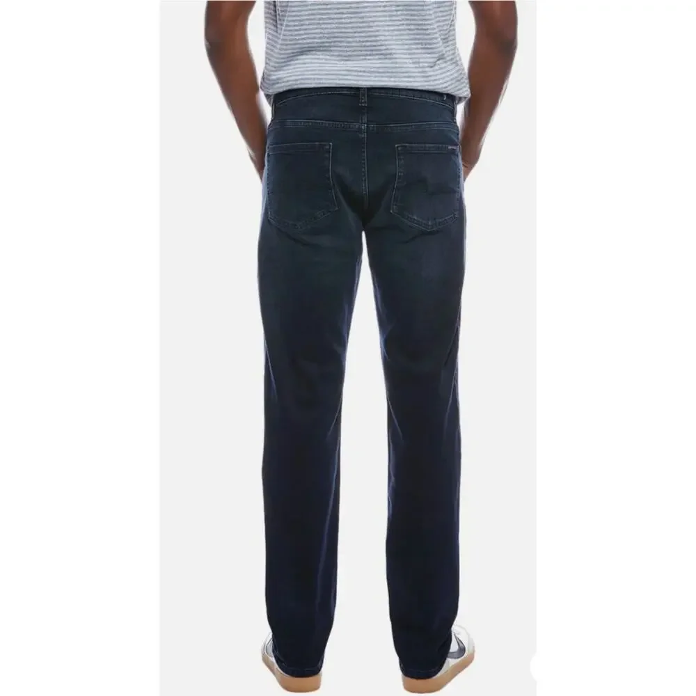 7 for All Mankind Slimmy Akron Straight Tapered Denim Jean Blue 36